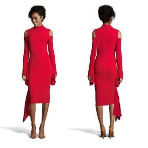 NWT New Issue New York Red Cutout Midi Dress Size L